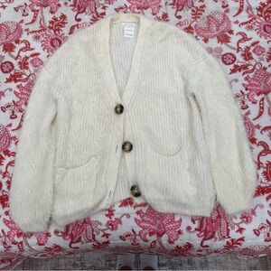 Zara fluffy jacket size 11-12 white/cream